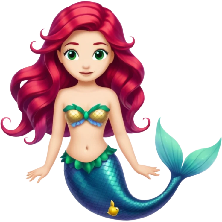 ariel Princess with fin emoji