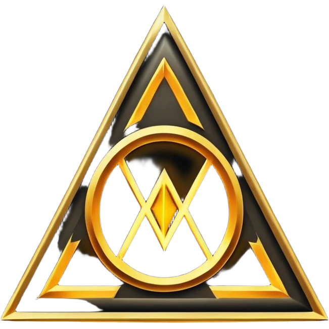 Deathly Hallows symbol with glowing effect emoji