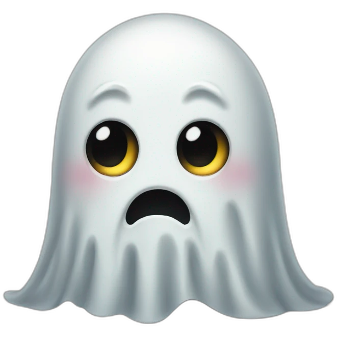Sad ghost emoji