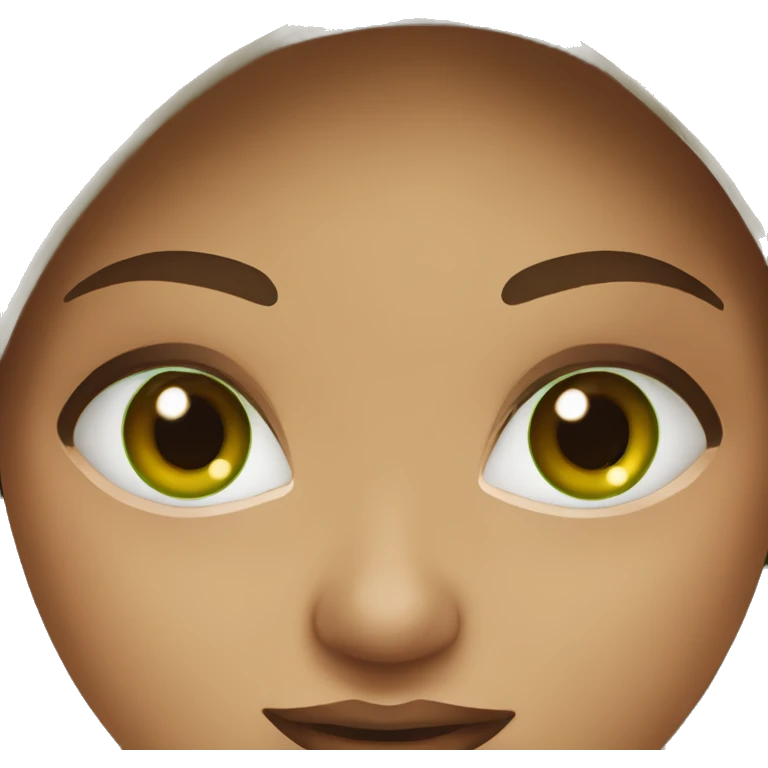Green and brown eyes women emoji