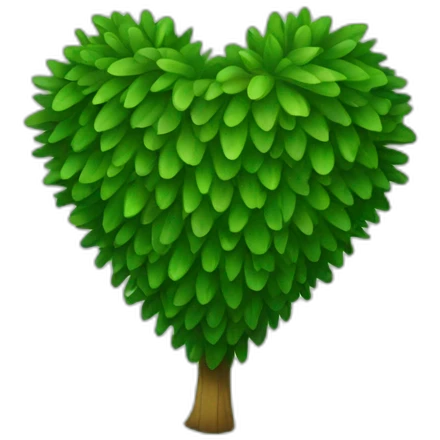 Pine green heart emoji