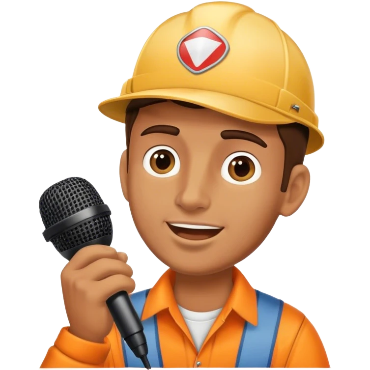 truck driver talking into a microphone emoji