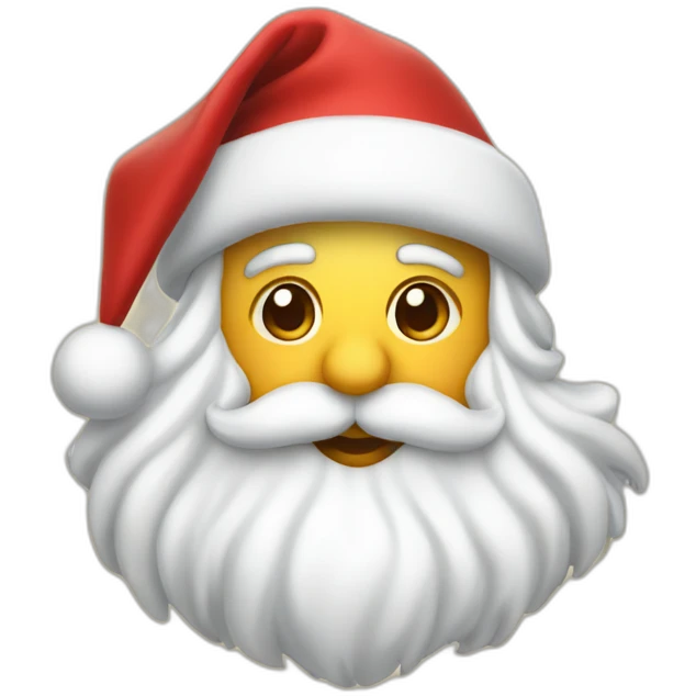 Touca de Natal flutuando emoji