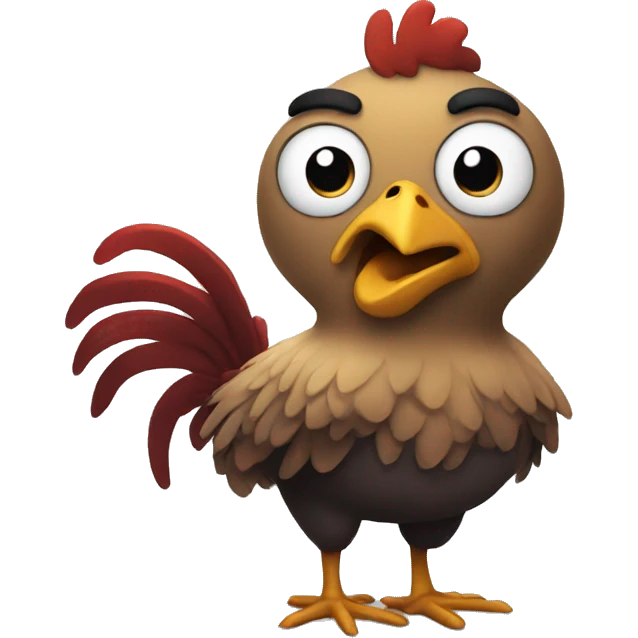 fear chicken emoji