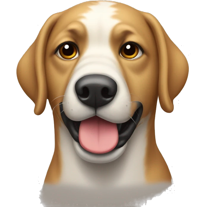 un perro con cabeza de loro emoji