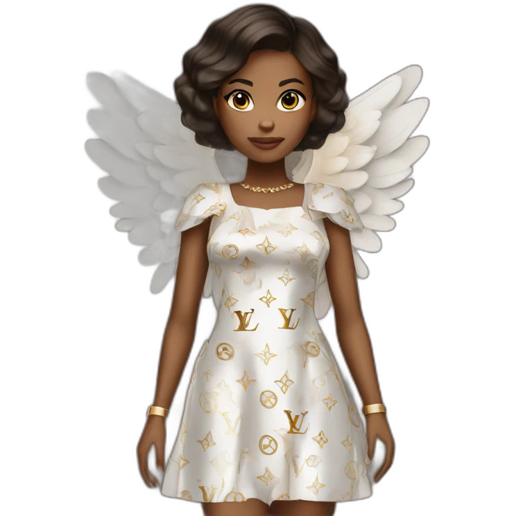 angel with louis vuitton dress emoji