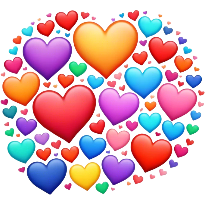 Colorful hearts emoji