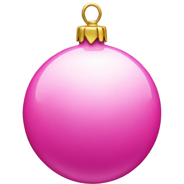 Pink Christmas bauble emoji