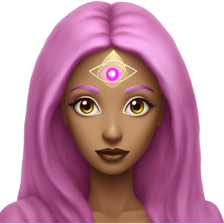 Pleiadian diva woman female third eye pink emoji