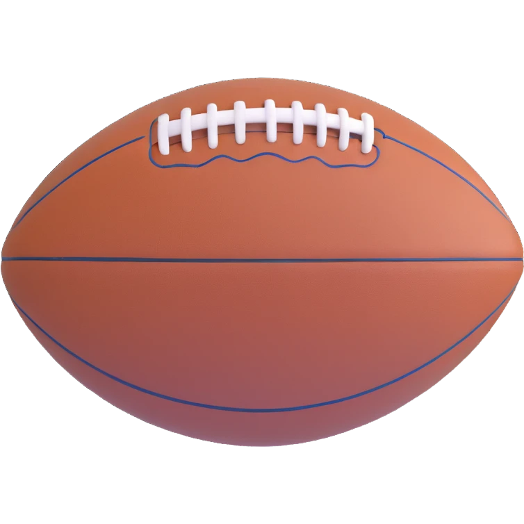an American football emoji in Amazon Prime Video colors blue and white, clean and modern style, no text emoji