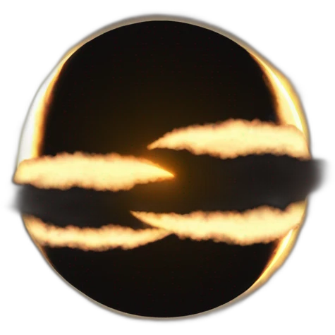 total solar eclipse with corona emoji