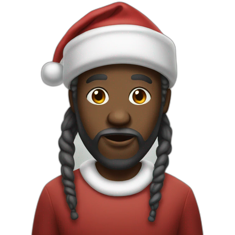 Black Santa with dreadlocks emoji