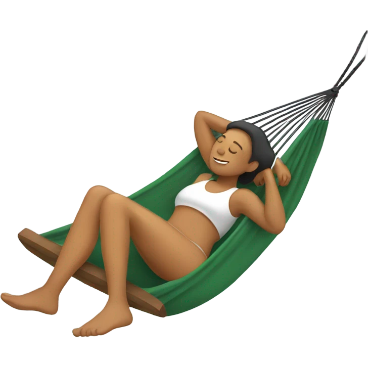 person laying in hammock emoji