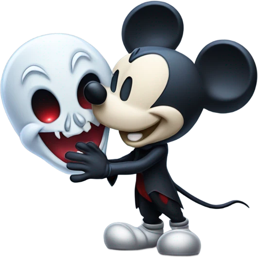 Mickey mouse ghost kiss vampire emoji