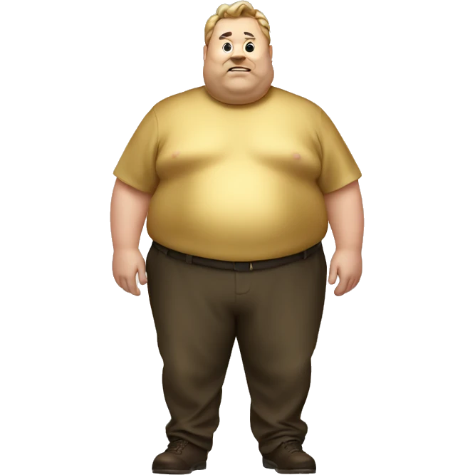 fat man in gold emoji