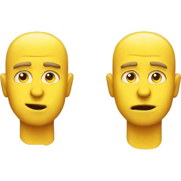 Regular yellow guy emoji but it’s a side eye emoji