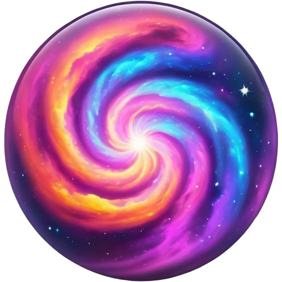 galaxy nebula orb, glowing, vibrant colors emoji