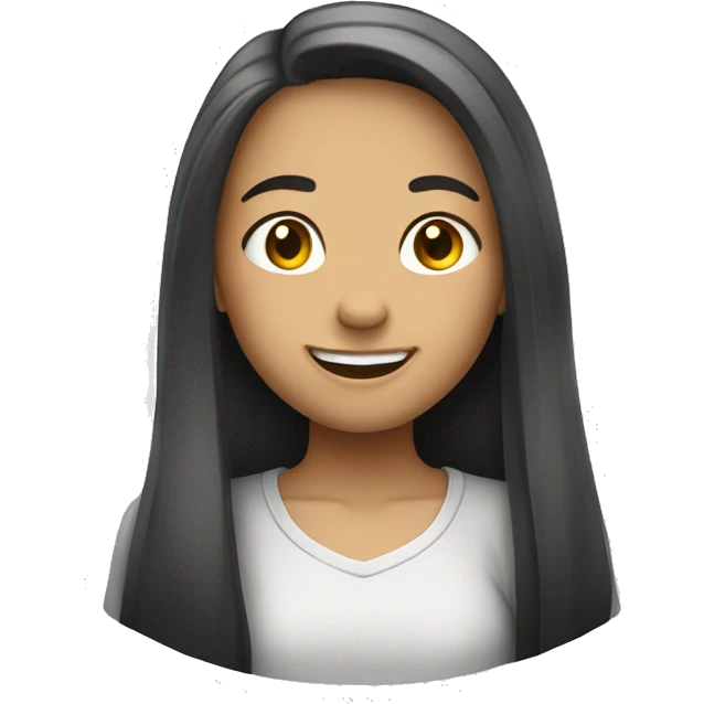 smiling girl with long hair зміни на зелені очі  emoji