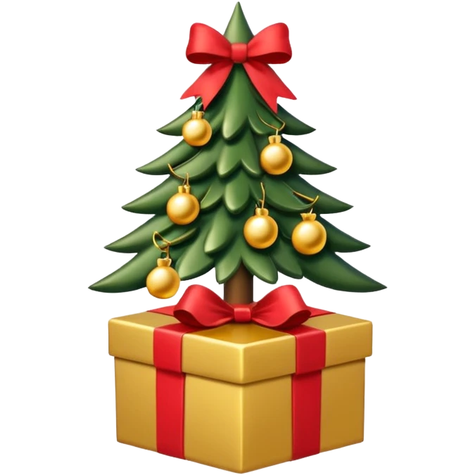 Weihnachtsgeschenk unter Weihnachtsbaum  emoji