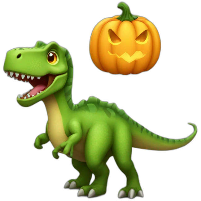 Halloween dinosaur emoji