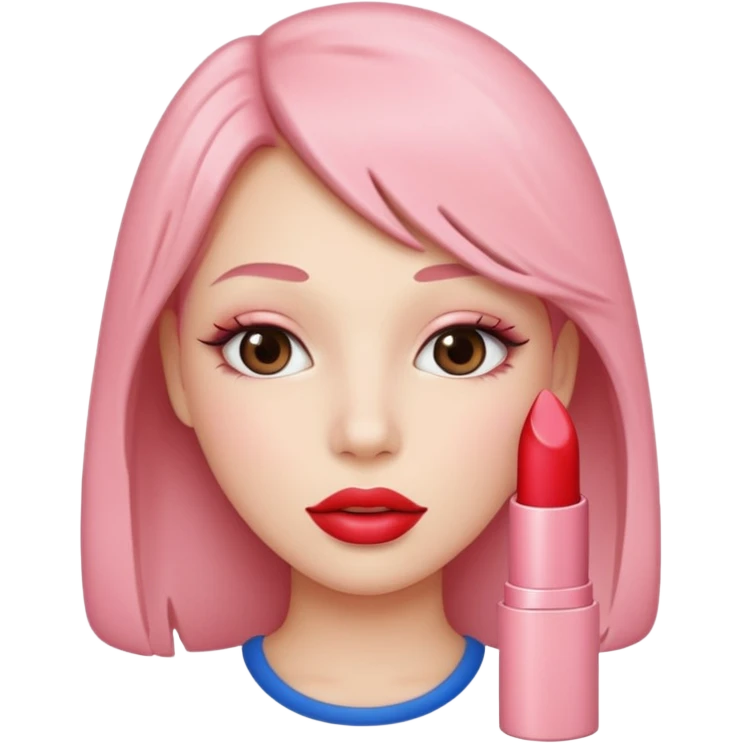Strawberry milk color lipstick emoji