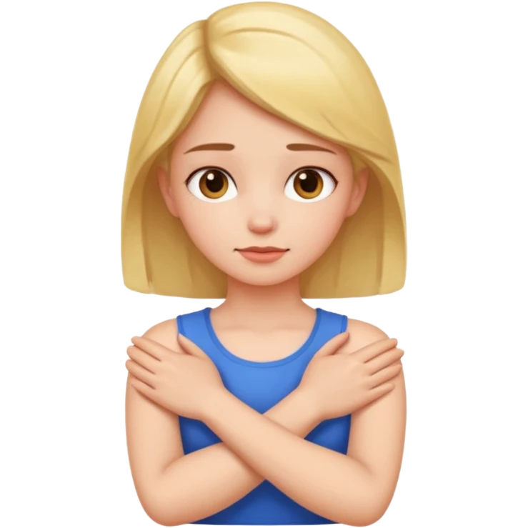 arms crossed hold neck girl emoji
