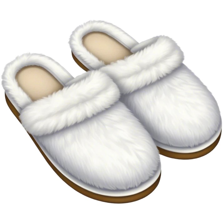 white fluffy slippers emoji