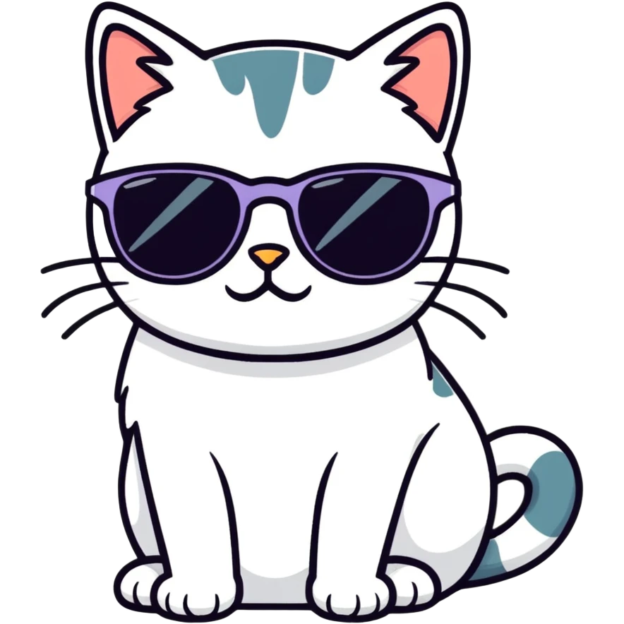 Cat with sunglasses emoji