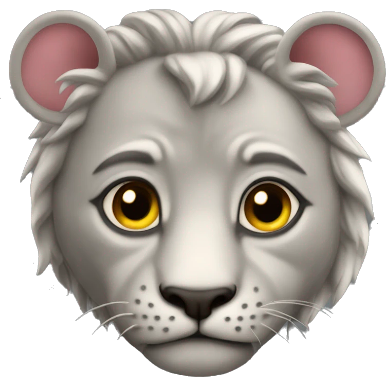 León guinando el ojo con uncorazon emoji