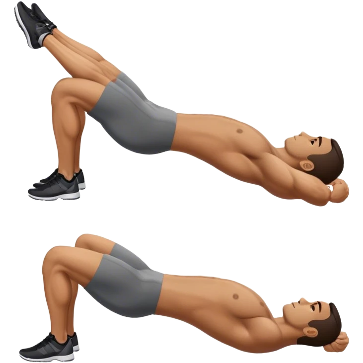 side-view guy weighted glute-bridges emoji
