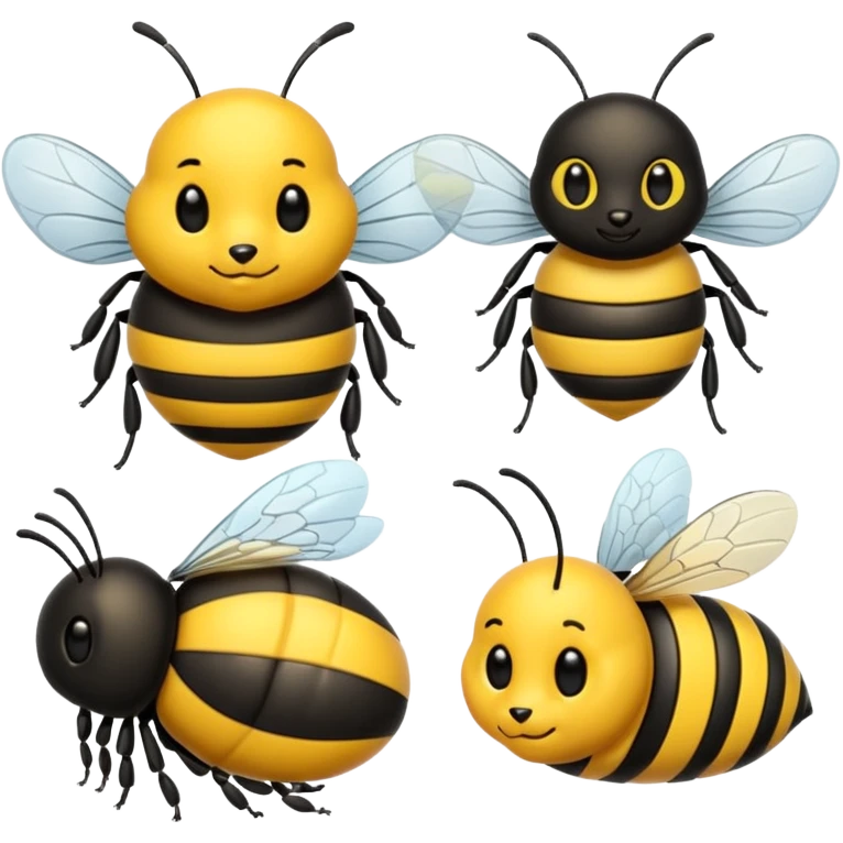 Sexy bee and fat bee emoji