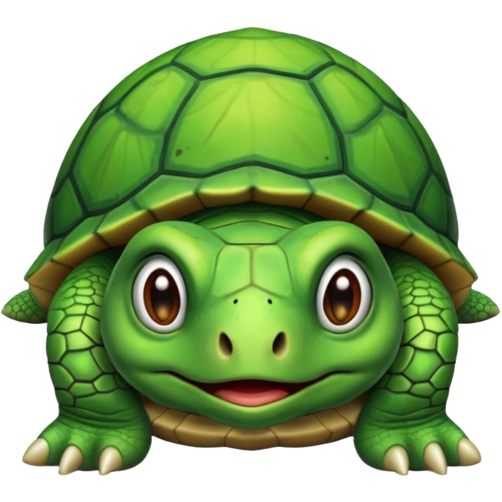 A scared turtle emoji