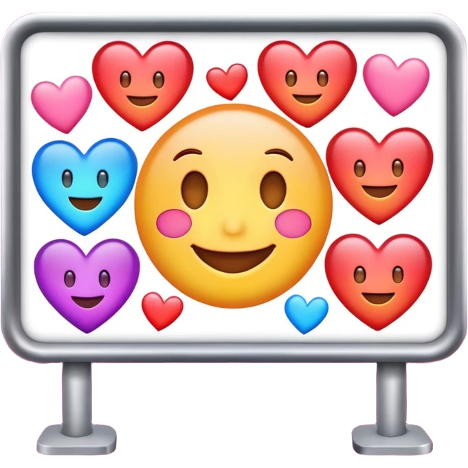 letrero publicitario emoji emoji
