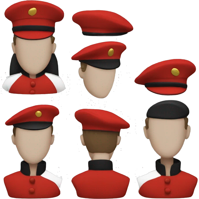 😡 red beret emoji