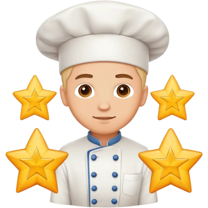 Five stars around the chef emoji