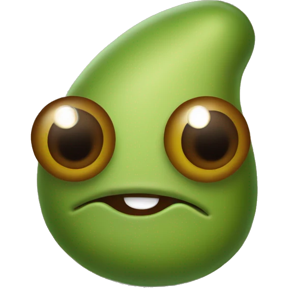 cute poop looking like a pickle with eyes smiling emoji