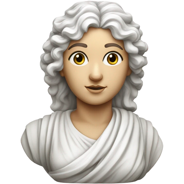 White Greek goddess statue emoji
