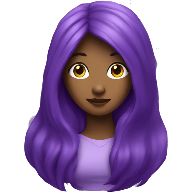 purple long hair and purple face lady emoji emoji