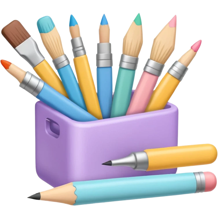 aesthetic school tools pastel emoji