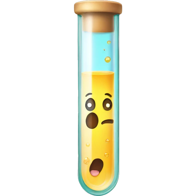 surprised test tube emoji