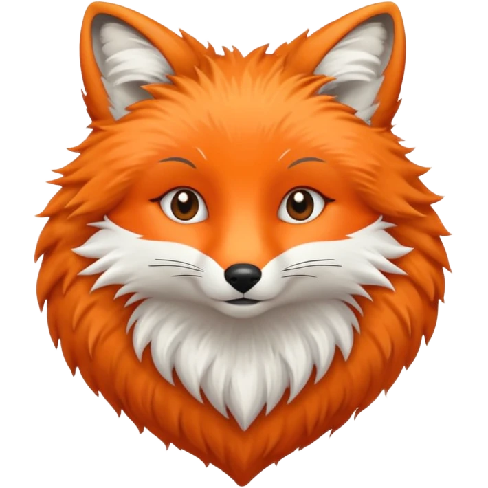 Heart Made by fox fur without the face of the fox emoji