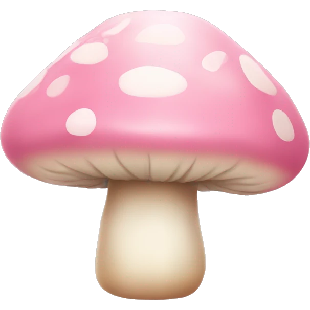 Pastel pink toadstool emoji