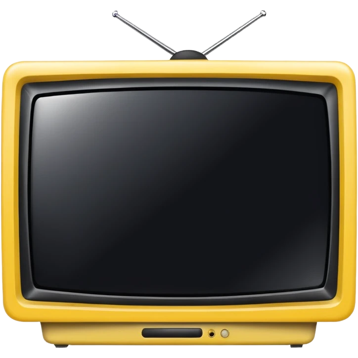 A tv with a yellow frame emoji