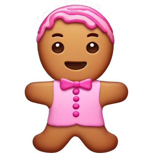 Pink ginger bread  emoji