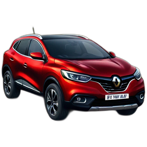Red Renault kadjar off roading  emoji