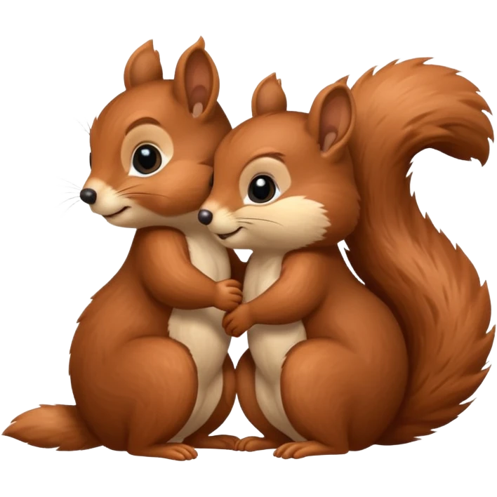 two squirrels cuddling emoji