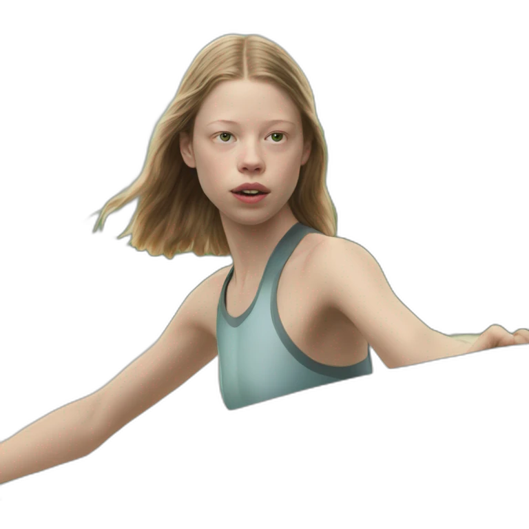 Mia goth as Pearl surfing emoji