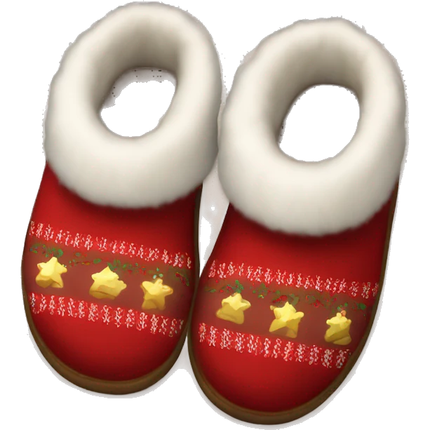 Cozy Christmas slippers emoji