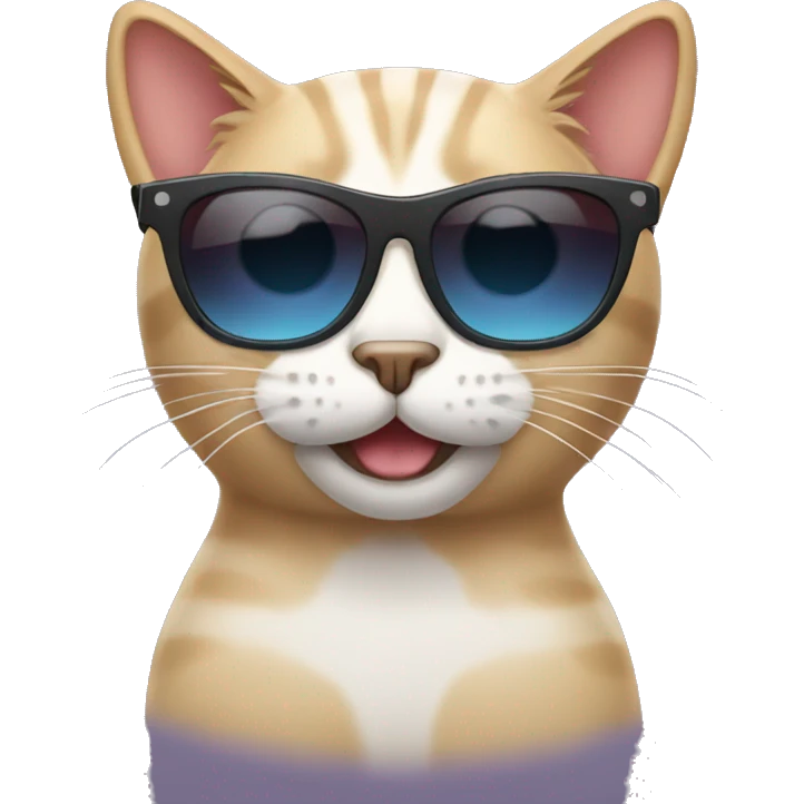 Cat with sunglasses emoji