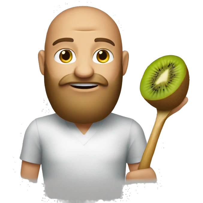 Mensch der Kiwi mit Schale isst emoji